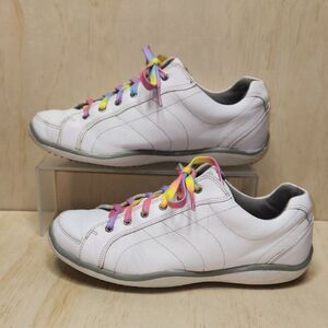 FootJoy White Gray Sneakers Women's Shoe 9 Athletic Golf Walking Leather